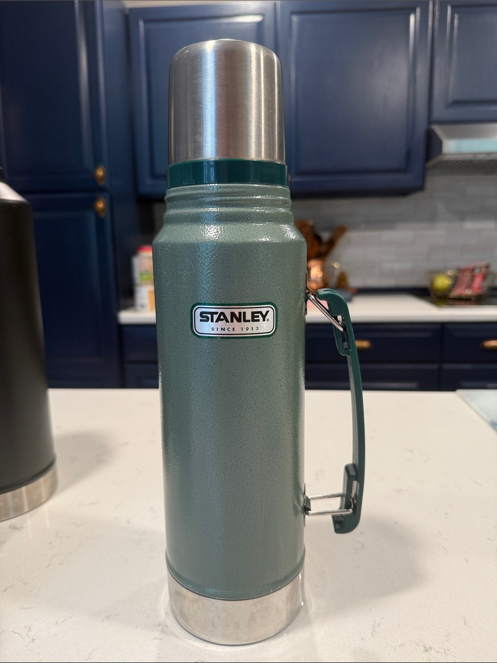 Stanley Green Vacuum thermos with Stainless Accents